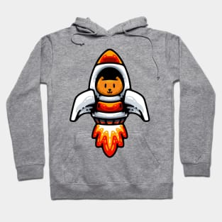 Cat With Rocket Space Hoodie